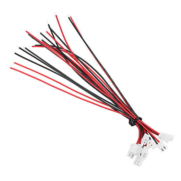 10Pcs XH Pitch 2.54mm Single Head 2Pin Wire To Board Connector 15cm 24AWG With Socket