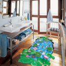 Miico Creative 3D Goldfish Lotus Pond PVC Removable Home Room Decorative Wall Floor Decor Sticker