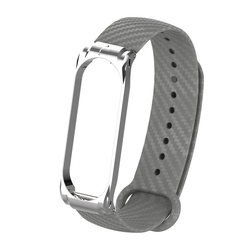 Bakeey Replacement Carbon Fiber Decoration TPU Watch Band for Xiaomi Mi Band 4 Smart Watch