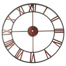 Classic Large Metal Wrought Iron Wall Clock Roman Numerals Steampunk Home Decor