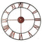 Classic Large Metal Wrought Iron Wall Clock Roman Numerals Steampunk Home Decor