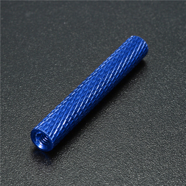 Suleve M3AS8 10Pcs M3 35mm Knurled Standoff Bolt Aluminum Alloy 6061 Anodized Spacer Multicolor