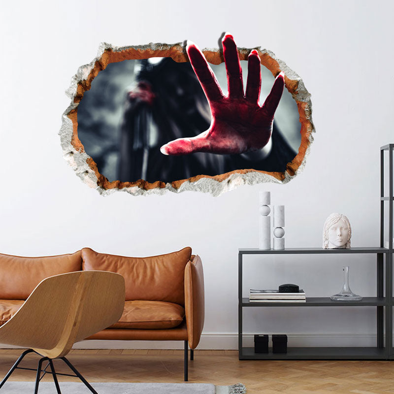 Miico FX64110 Halloween 3D Ghost Hand Wall Art Sticker Horror Wall Sticker Holloween Decoration