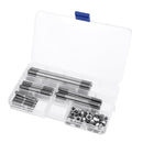 80Pcs M6 304 Stainless Steel Stud Bolt Set Threaded Stud Double Head Screw Rod with Nut Assortment Kit