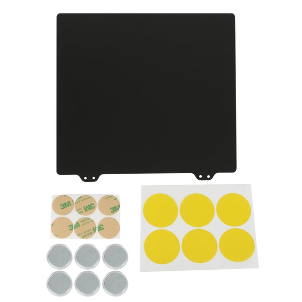 Black 235x235mm Double Texture PEI Powder Steel Plate with 6 Magnetic Block for 3D Printer