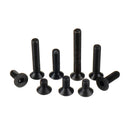 Suleve M6CH1 80Pcs M6 Carbon Steel Screw Hex Socket Flat Head 10.9 Grade 10-45mm Bolt Assortment