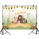 3x5FT 5x7FT Vinyl Let the Adventure Begin Bear Photography Backdrop Background Studio Prop