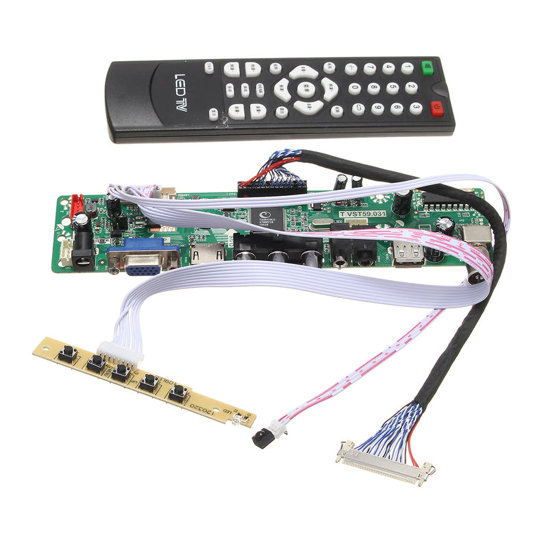 VST29 HD AV VGA LVDS Inverter LCD Driver Board Kit With Remote Controller