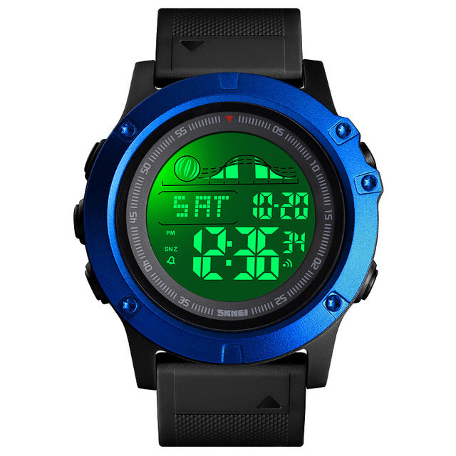 SKMEI 1476 Large Dial Multi-function Chronograph Alarm Outdoor Sports Waterproof Men Watch Digital Watch