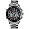 SKMEI 1538 Business Style Dual Display Watch Alarm Multifunction Metal Case Men Digital Watch