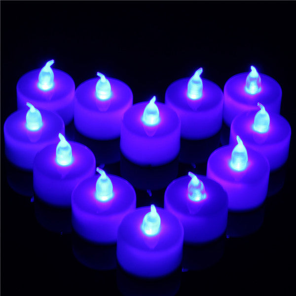 12 Pcs Battery Operated LED Flameless Candles Tea Light Party Wedding Christmas Decor