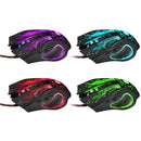 HXSJ H700 Fire Bird 6D 5500 DPI Colorful Backlight Wired Portable Optique Gaming Mouse