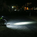 XANES DL23 1100LM 2xT6 LED Burglar Alarm Bike Front Light with 100db Horn Far Near Distance Large Floodlight Smart Power Display USB Charging 4 Modes Waterproof Night Riding Warning Light