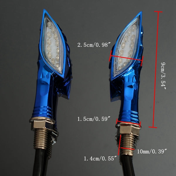 4pcs Skull Universal Motorcycle Amber Indicator LED Turn Signal Light