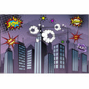 7x5FT Vinyl Superhero City Fighting Photography Prop Studio Background Backdrop