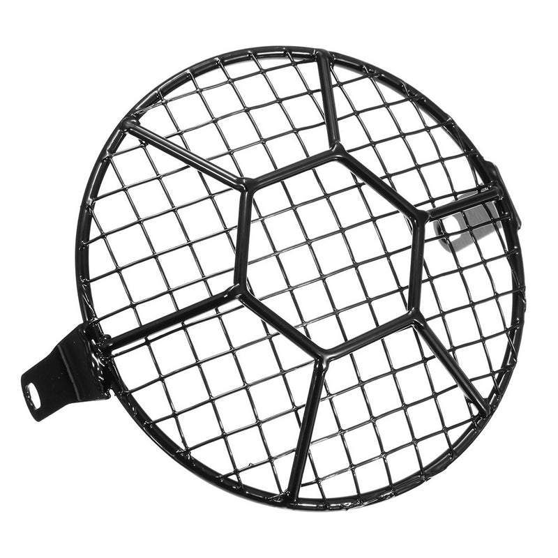 5.75'' Motorcycle LED Headlights Football Grill Cover Protector For Harley Cruiser