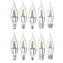 85-265V 4W E27 E14 B22 E12 25 SMD 2835 430Lm Silvery LED Candle Light Bulb Pure White Warm White