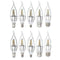 85-265V 4W E27 E14 B22 E12 25 SMD 2835 430Lm Silvery LED Candle Light Bulb Pure White Warm White