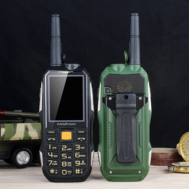 MAFAM M2+ 2.4 Inch 4000mAh UHF Walkie Talkie Hardware Intercom Handheld SOS Facebook Dual SIM Card FM Power Bank Rugged Feature Phone