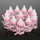 12Pcs Fillable Bottles Candy Box Baby Shower Baptism Party Favour Christening