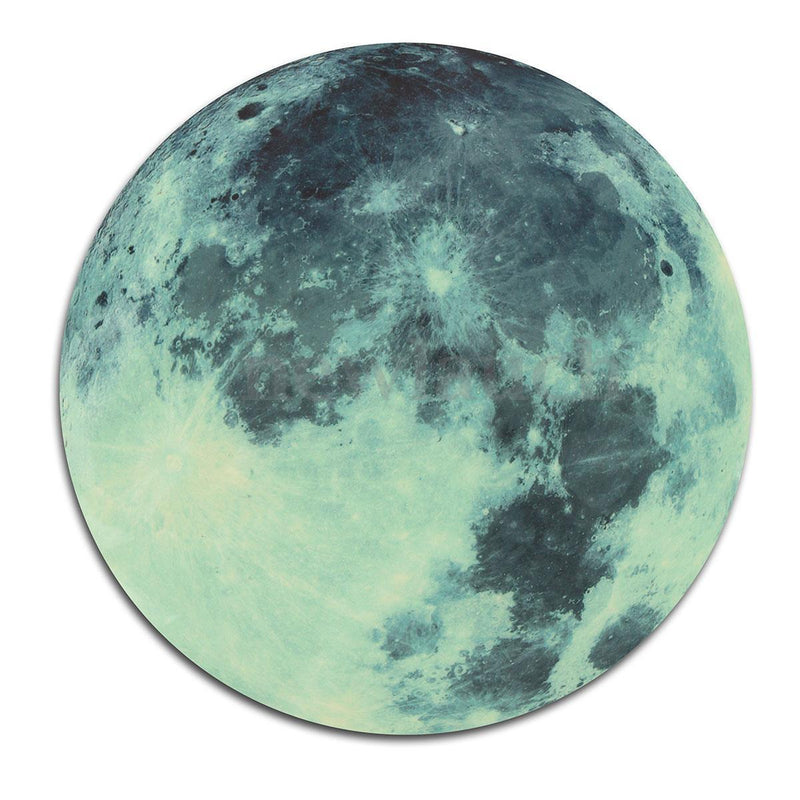 30cm Luminous Glow in the Dark Moon Wall Sticker Home Art Decor Kids Room Decal