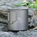TOAKS POT-650-L Outdoor Folding Titanium Pot Ultralight Bowl Mug Camping Picnic Cookware
