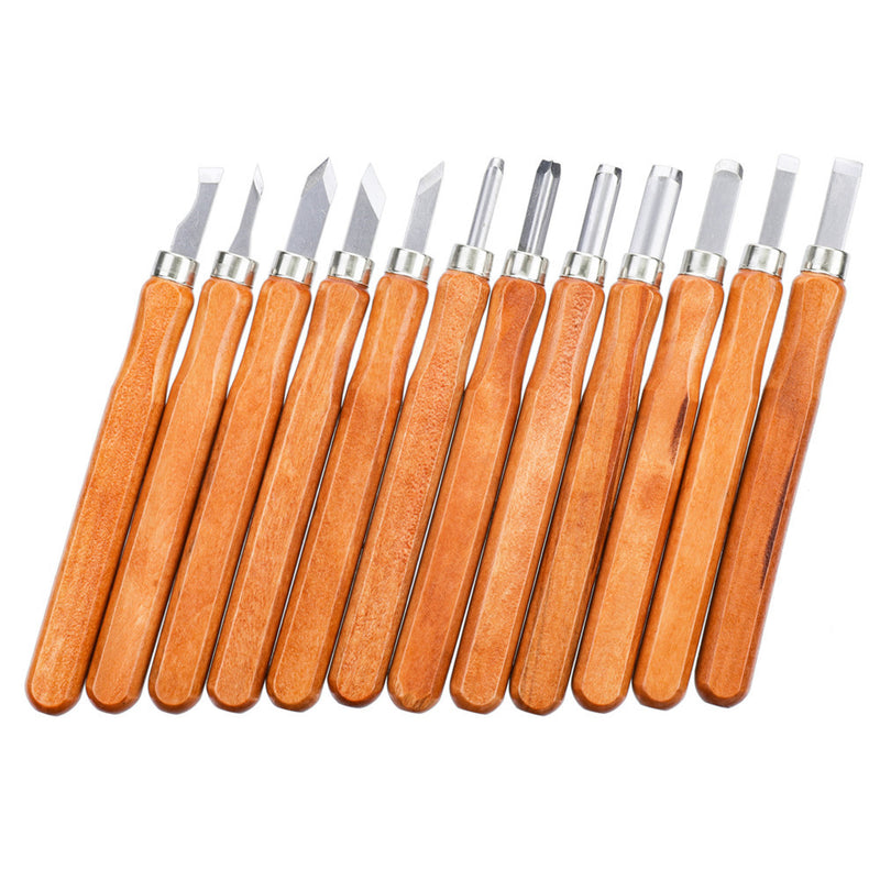 12pcs Engraving Carving Cutter Wood Carving Tool with Whetstone for Handmade DIY Art Craft Tools Kit