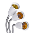 E27 30CM Three Heads Bulb Adapter Lampholder Clip With Switch for Grow Plant Light Bulb