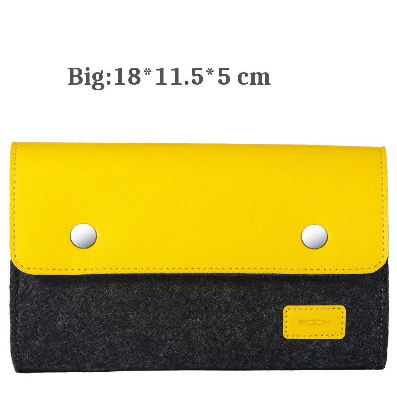 ROCK Shockproof Storage Bag Wool Felt For All Smartphone All Digital Gadget
