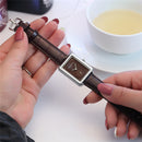 REBIRTH RE203 Square Dial Women Wrist Watch Elegant Design Leather Band Quartz Watches