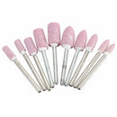 10Pcs Polishing Grinding Wheel Conical/Cylindrical Mixed Small Grinding Head