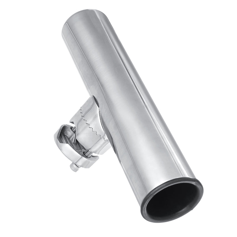 Boat Stainless Steel Fishing Rod Holder Clamp-on For 7/8'''' To 1'''' Rail Mount