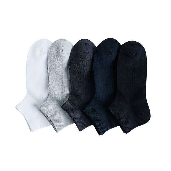 365WEAR 5 Pair / Set Breathable Men Socks From Xiaomi Youpin Antibacterial Sock 24-26cm Men's Breathable Short Socks Set