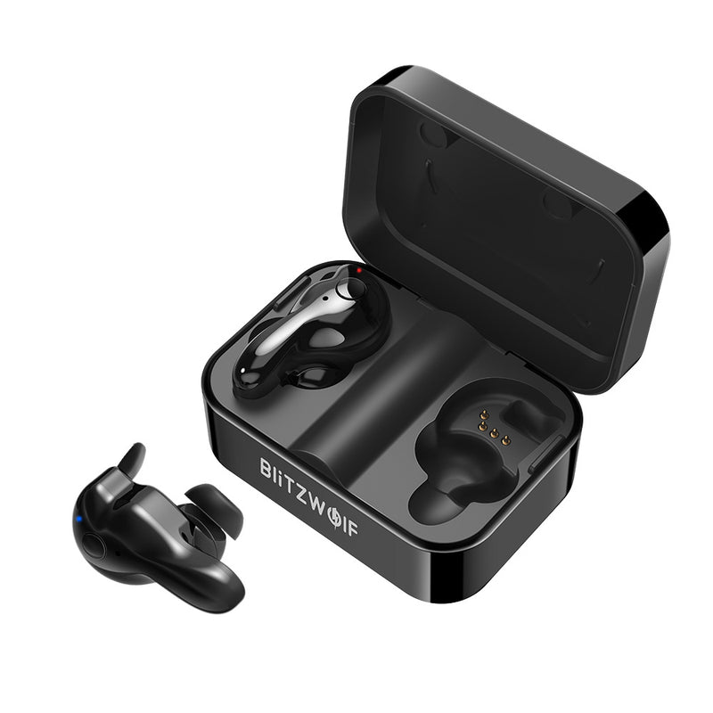 Blitzwolf BW-FYE1 TWS Wireless bluetooth 5.0 Earphone Bilateral Calls Auto Paring Stereo Headphone with Charging Box