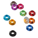 Suleve M6AN1 10Pcs M6 Cup Head Hex Screw Gasket Washer Nuts Aluminum Alloy Multicolor
