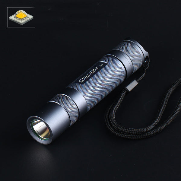 Gray Convoy S2+ SST20 2700K / 5000K / 6500K 7135*8 Firmware 18650 LED Flashlight DTP Copper Plate Ar-coated Glass Lens 7135 Cookies Firmware