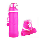 BIKIGHT 750ML Folding Bottle Sports Camping Traveling Portable Frosted Water Bottle