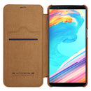 NILLKIN Ultra Thin Flip Slot Smart Sleep PC&PU Leather Case For OnePlus 5T