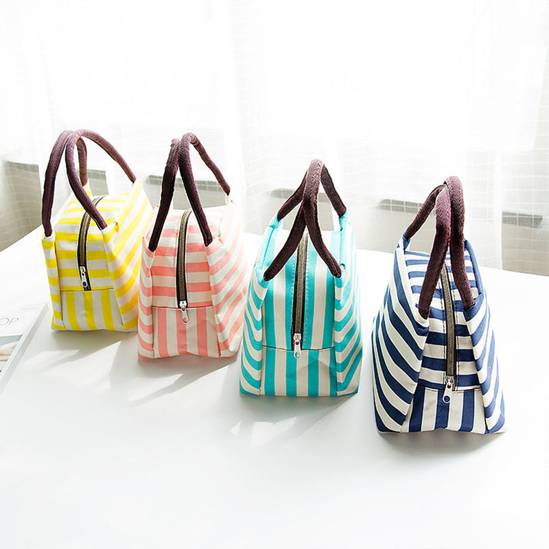 Oxford Lunch Bag Tote Bag Cooler Insulated Handbag Zipper Storage Containers