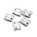 5PCS Micro USB Type AB Female 180 DIP 5Pin Socket Soldering Jack Connector SMT