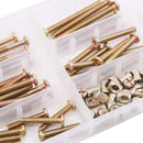 Suleve 100Pcs High Precision M6 Hex Socket Head Cap Screws Bolts and Barrel Nuts Assortment Kit Furniture Connection Screw