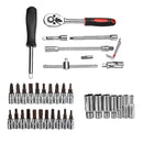 53Pcs 1/4" Drive Socket Ratchet Wrench Combo Bit Set Car Motorcycle Repair Hand Tool Kit