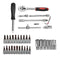 53Pcs 1/4" Drive Socket Ratchet Wrench Combo Bit Set Car Motorcycle Repair Hand Tool Kit
