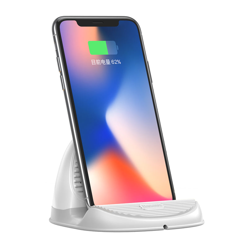 Baseus 7.5W 10W Non-slip Desktop Qi Wireless Fast Charger Fan Cooling for iPhone X S8 S9