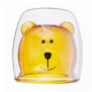 Cat Bear Glass Cup Double Wall Clear Tea Coffee Milk Drink Mug Container Decor