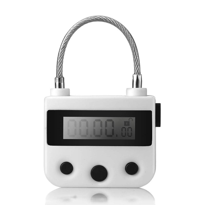 99 Hours USB Rechargeable Time out Padlock Max Timing Lock Digital Timer Alarming Padlock w/ LCD Display Screen