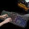 AUGIENB T21 USB Wired 104Key Rainbow Keyboard Desktop Computer Mechanical RGB Backlight Gaming Keyboard Phone Stand Bracket