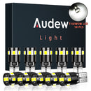 10Pcs Audew T10 W5W Car 2835 SMD LED Side Marker Lights Parking Interior Bulbs Canbus Error Free 2.7W 4882K Xenon White