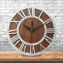 Emoyo ECY016 Wooden Craft Roman Digital Wall Clock For Home Office Decorations