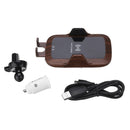 Wood Grain 10W Car Automatic Clamping Wireless Fast Charger Phone Holder Mount for iPhone XS XR X